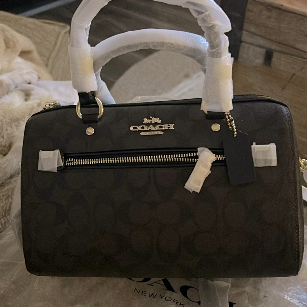 NWT Coach Satchel Rowan Brown Rowan Satchel In Signature Canvas Hand bag